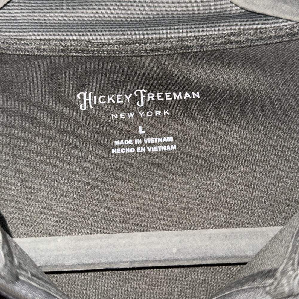 Hickey Freeman Half Zip Golf Pullover Size L Gray Also available in small size - Picture 3 of 8
